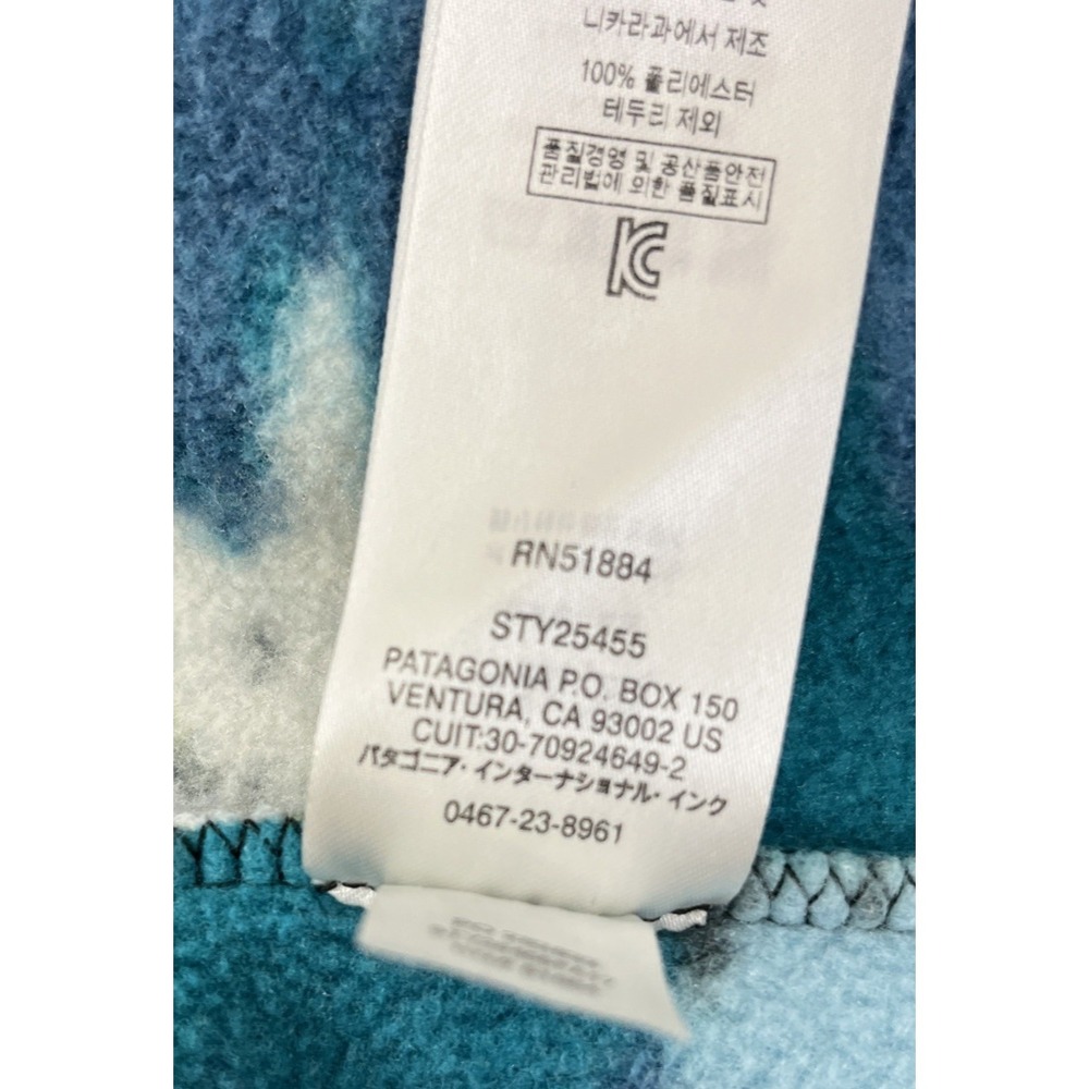 Patagonia Synchilla Women's Size M Snap-T Pullover Jacket Trout Tales Elwha Blue - Picture 8 of 12